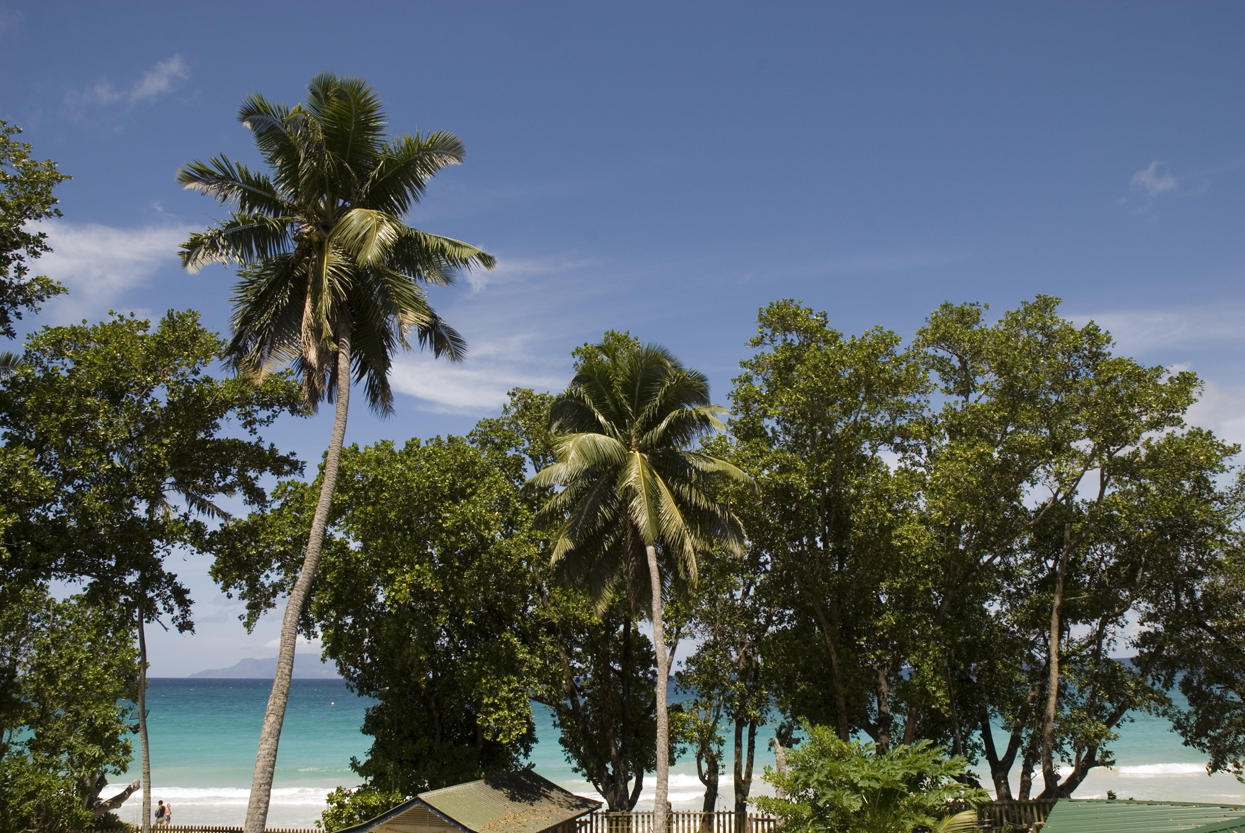 Petit hotel situé sur la belle plage de Beau Vallon