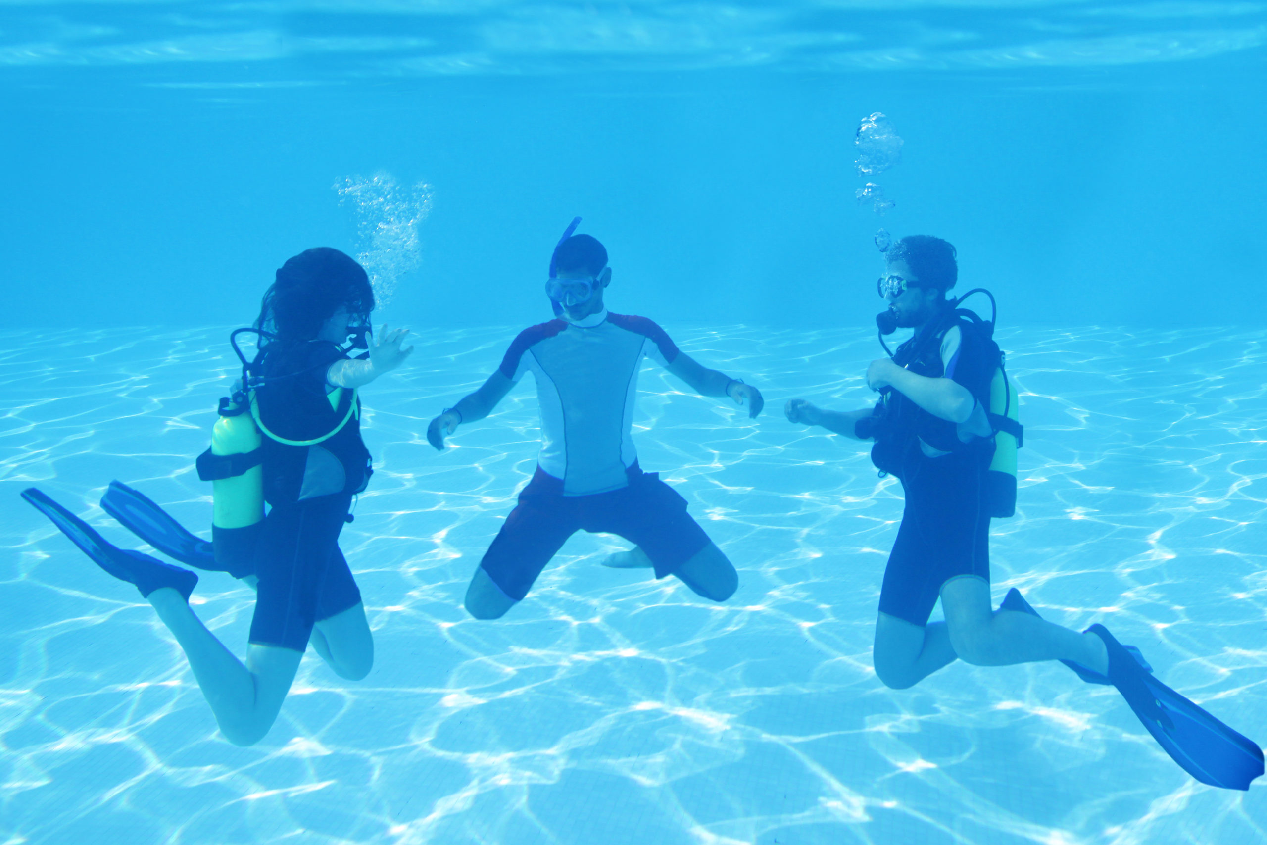 plongée en piscine
