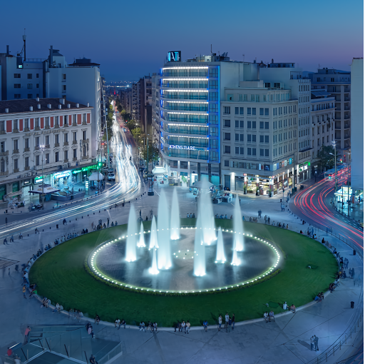 Fontaine de Omonia Square à Athènes capitale de la Grèce