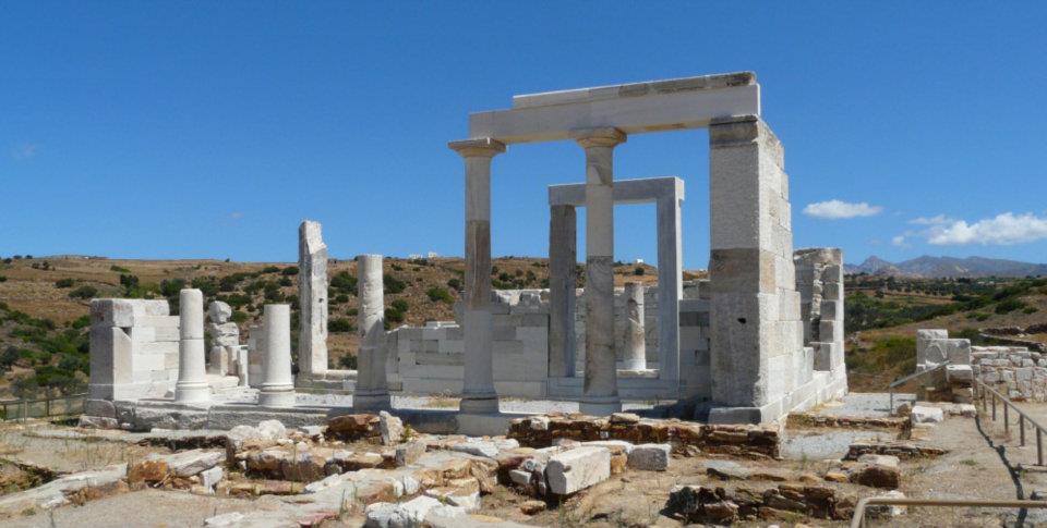 site archéologique Temple de Demeter île de Naxos archipel des Cyclades mer Egée Grèce