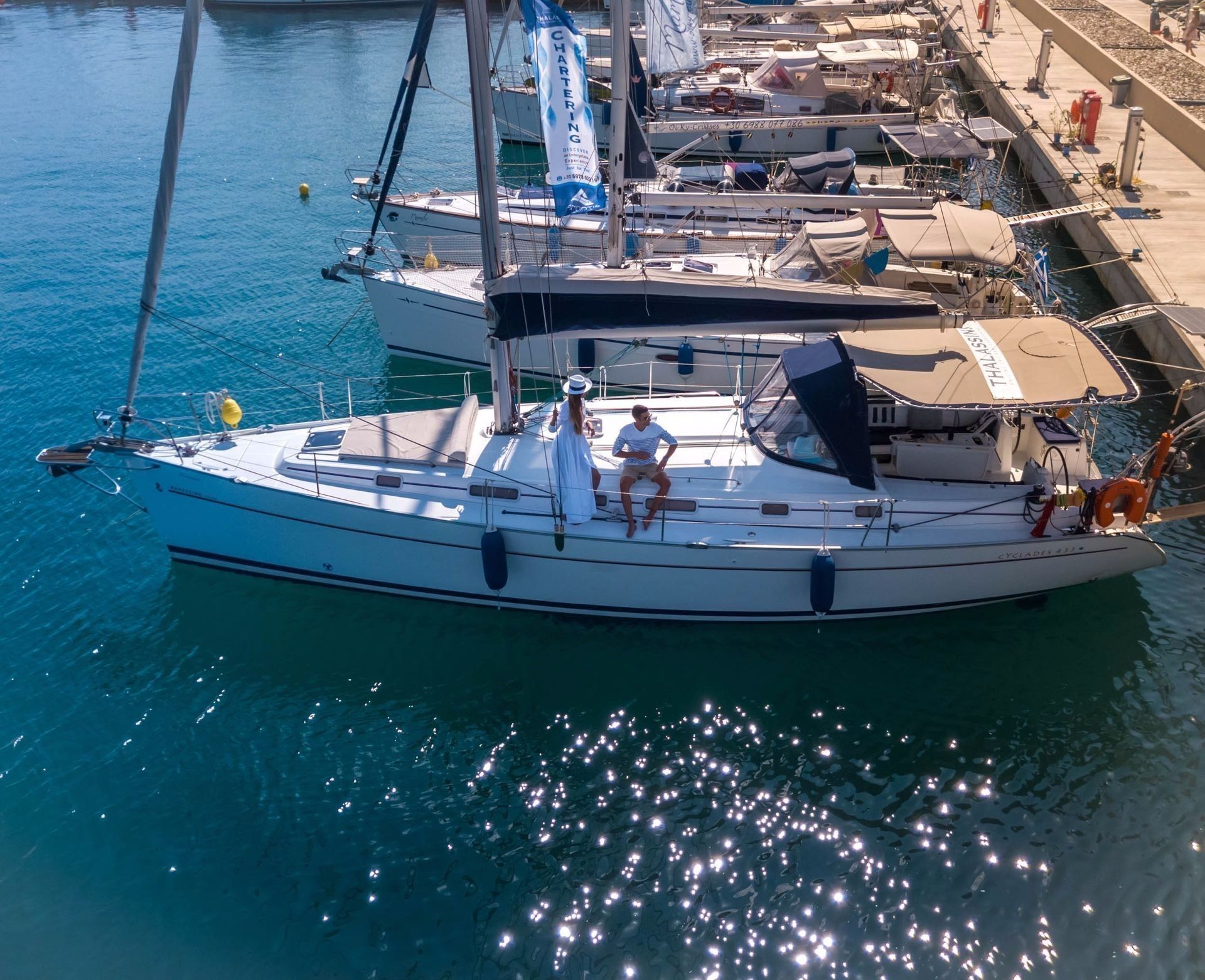 Marina privée à l'hôtel MIRAGGIO Thermal & Spa Resort 5étoiles dans la Péninsule de Chalcidique en Grèce du nord