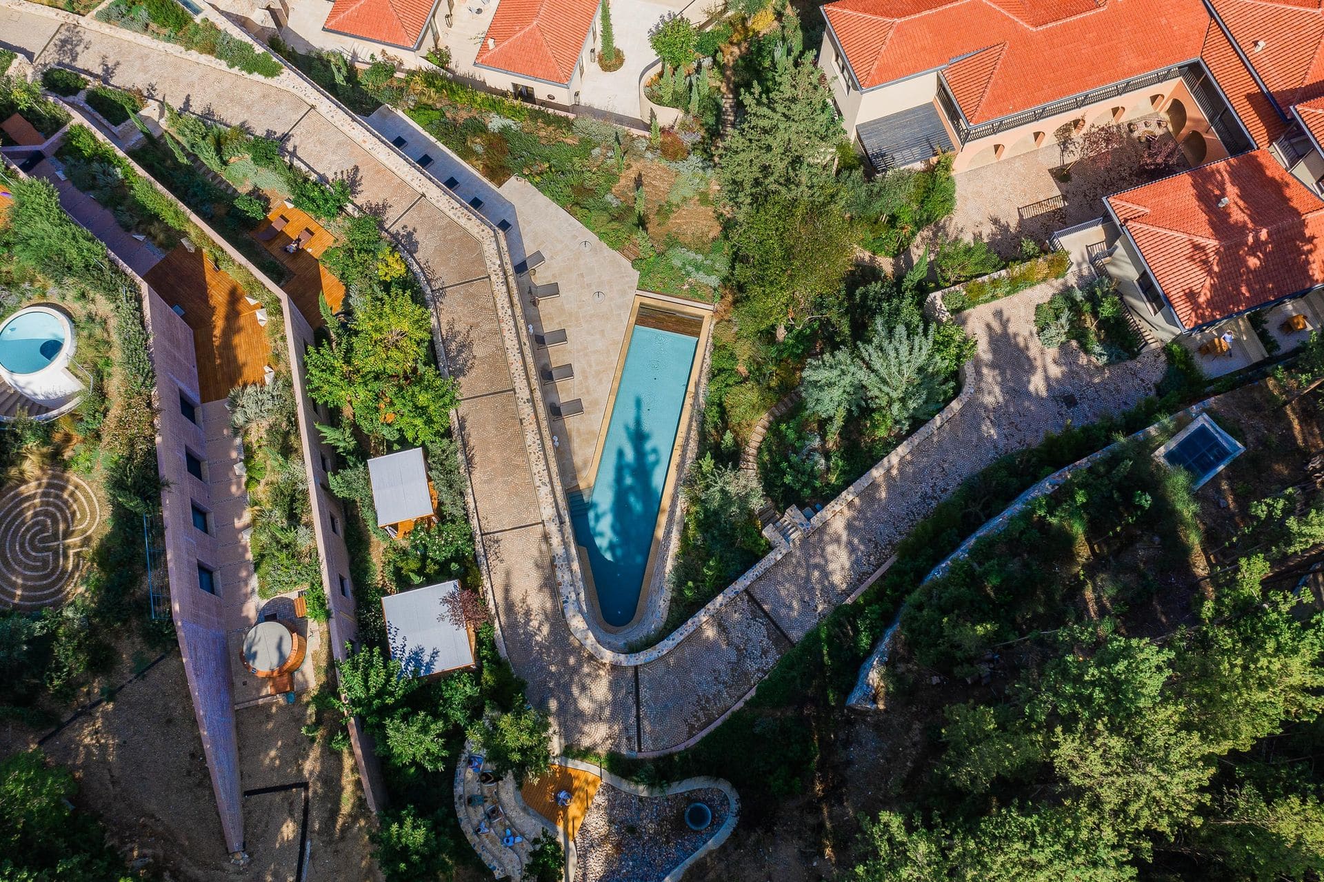 Euphoria retreat vue d'ensemble Mystras Péloponnèse Grèce