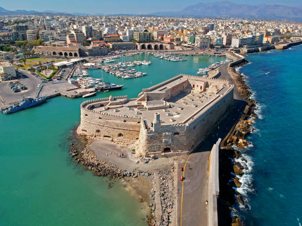 La forteresse de la ville d'Heraklion capite de l'île de Crète en Grèce