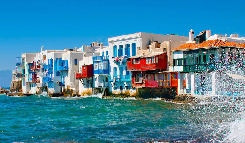 Mykonos la petite Venise îles Cyclades Grèce