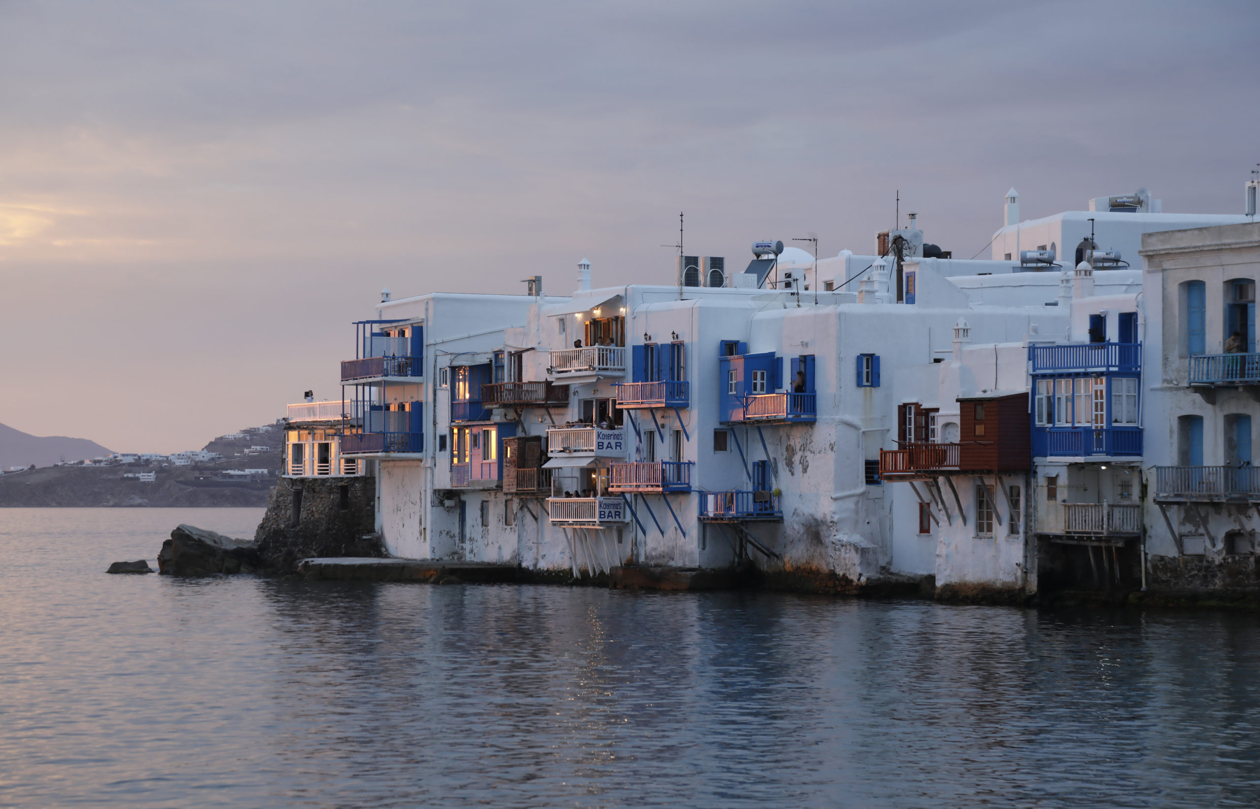 île de Mykonos située dans l'archipel des Cyclades en mer Egée en Grèce