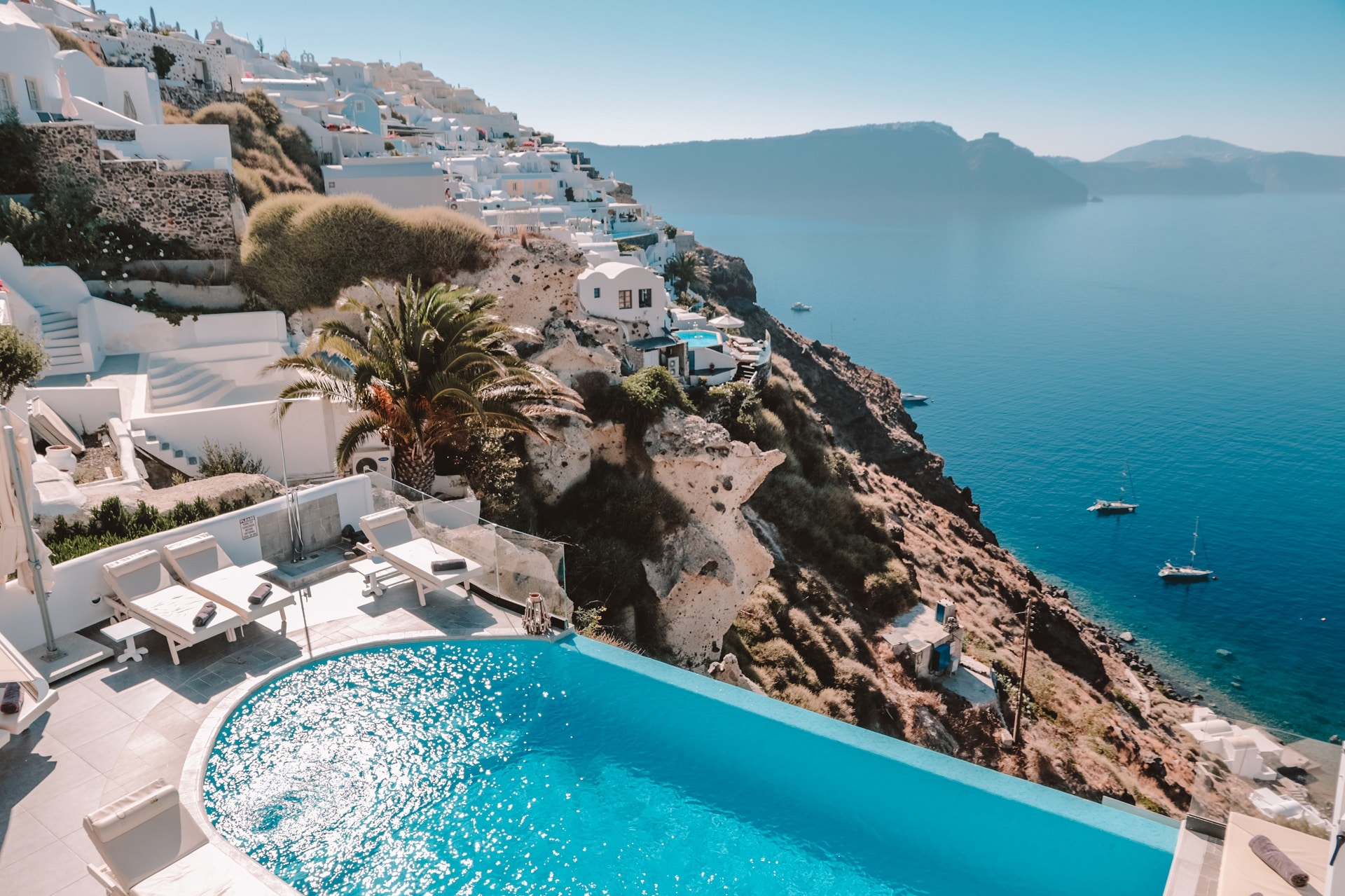 Vue générale de Santorini Secret Suites & Spa en Grèce île Cyclades