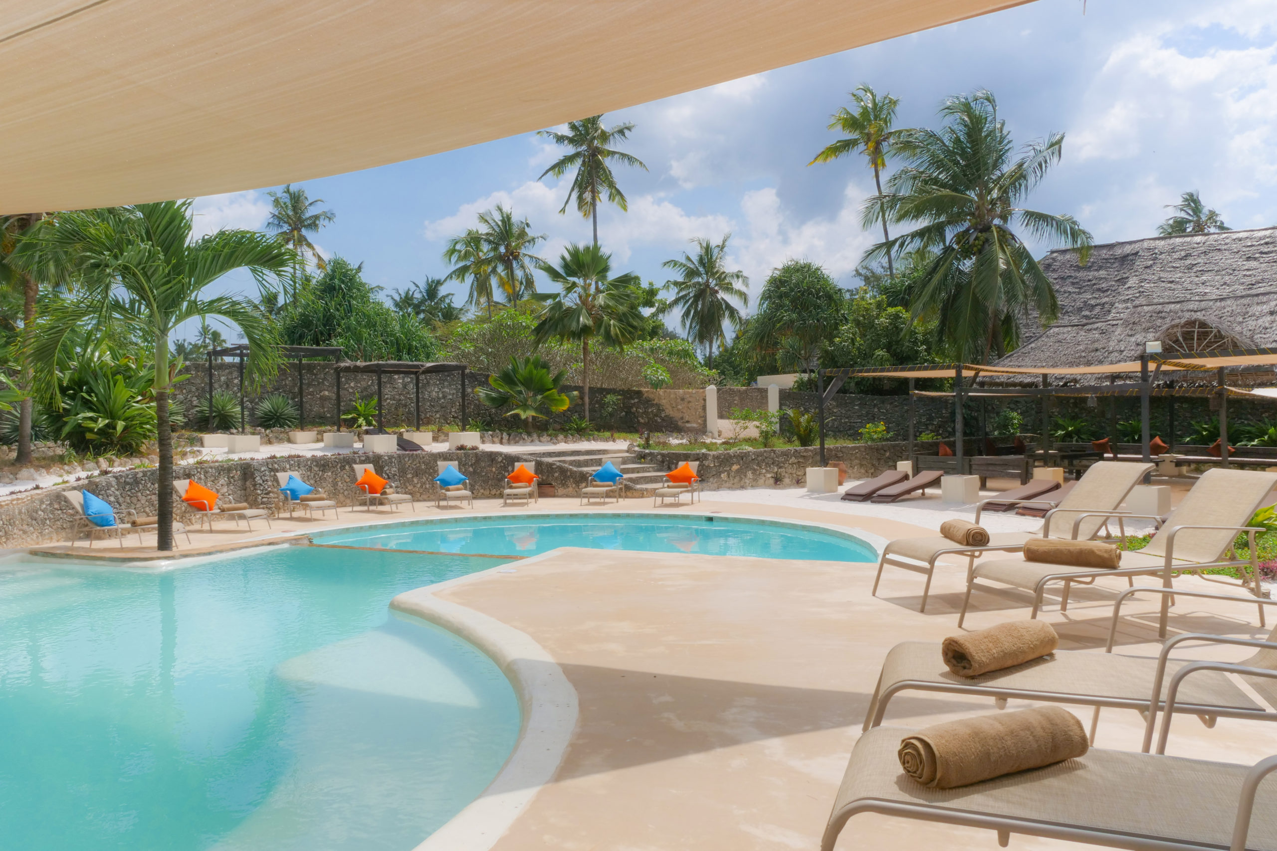 Piscine de Zanzibar Pearl Boutique hotel à Matemwe sur l'île de Zanzibar en Tanzanie