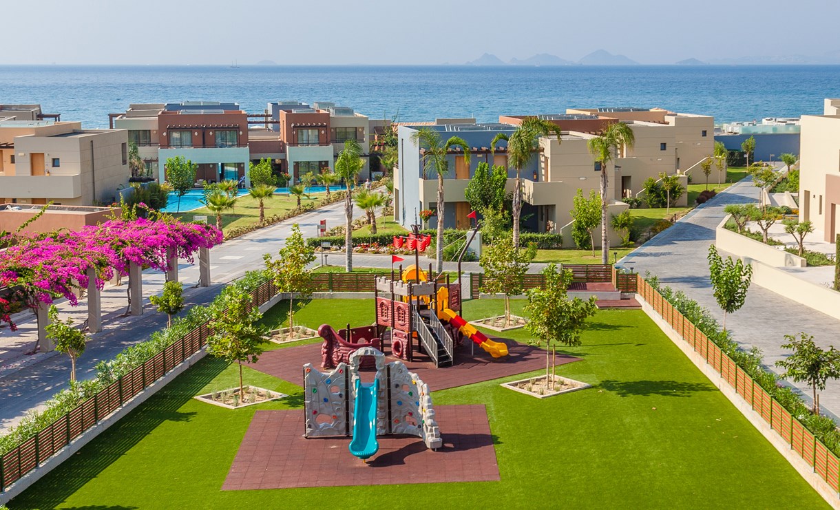 Place de jeux pour les enfants à Astir Odysseus Resort et Spa hôtel 5étoiles sur l'île de KOS dans le Dodécanèse en Grèce