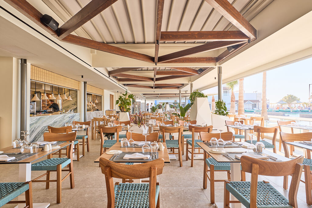 Restaurant Okeanos Fruits de mer de l'hôtel Paralos Kosta Alímia sur l'île de Crète en Grèce
