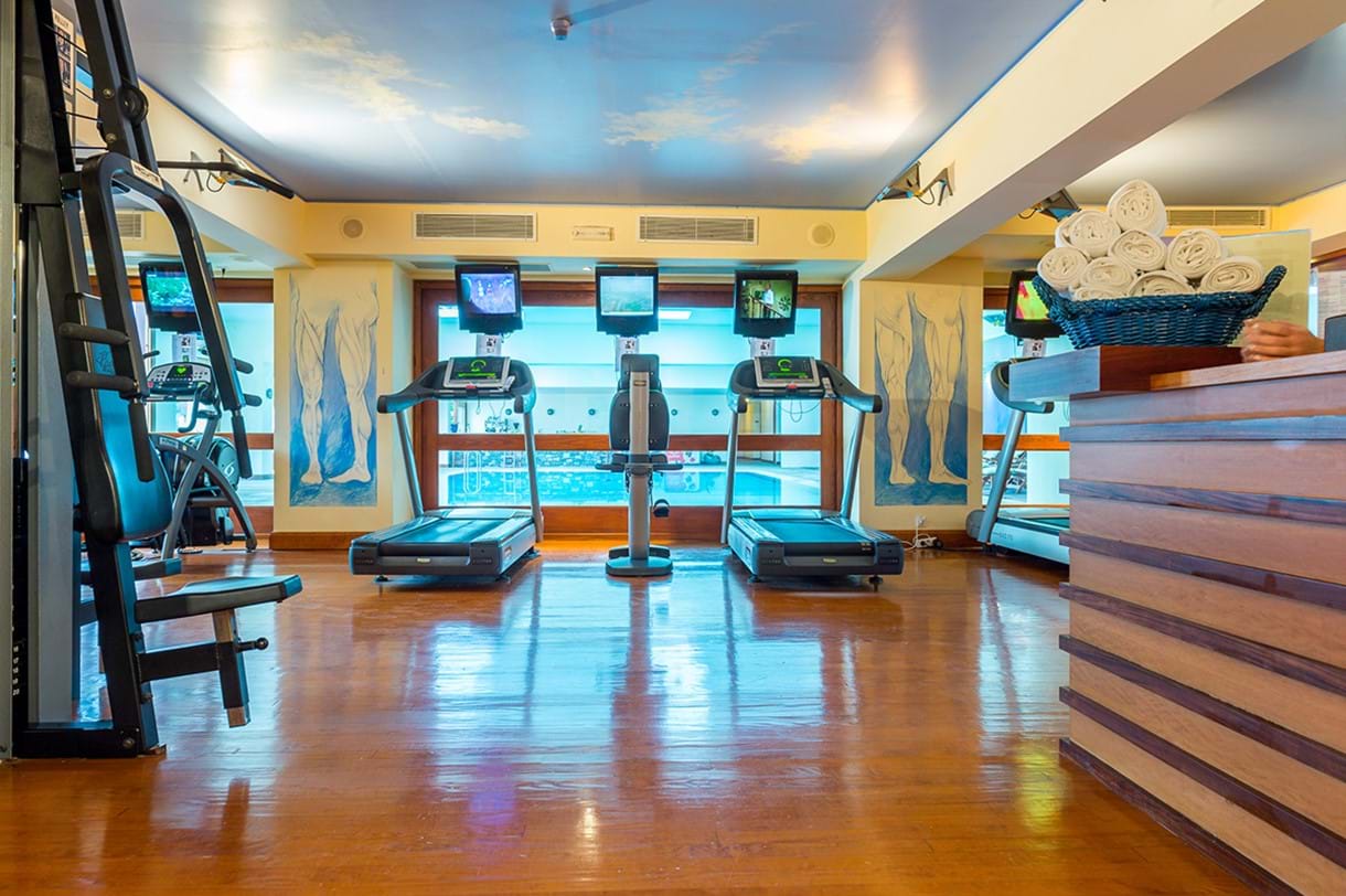 Spa et salle de sports de l'hôtel Elounda Bay 5étoiles situé à Elounda proche d'Aghios Nicolaos en Crète