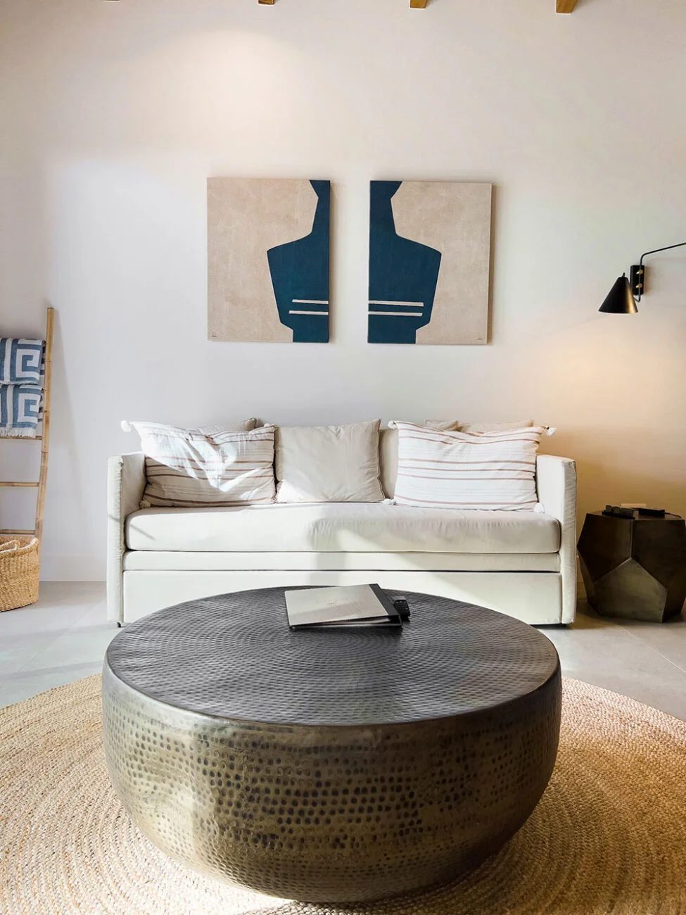 Villa Elia salle de séjour Eliamos Hôtel & Spa - Restaurant Gastronomique situé à Céphalonie dans une île Ionienne en Grèce